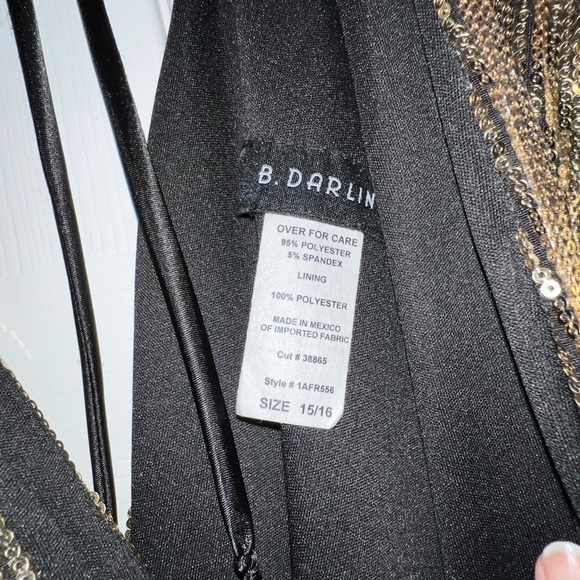 B.Darlin Gold Sequin Romper - Picture 3 of 4